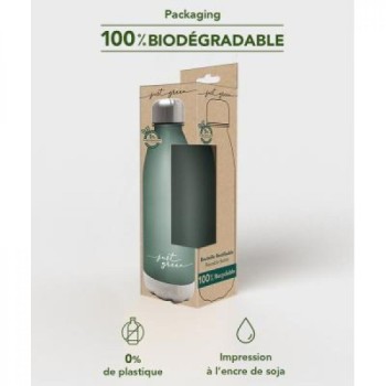 Bouteille isotherme 100% Recyclable 750 ml Verte Just Green