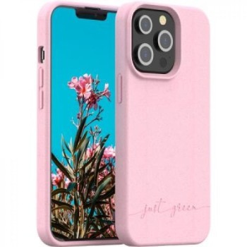 Coque iPhone 13 mini Biodegradable Baby Pink Just Green        