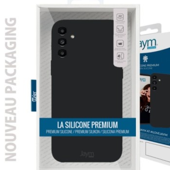 COQUE PREMIUM SILICONE ET MICROFIBRE POUR SAMSUNG GALAXY S23 FE NOIR - JAYM® CLASSIC®