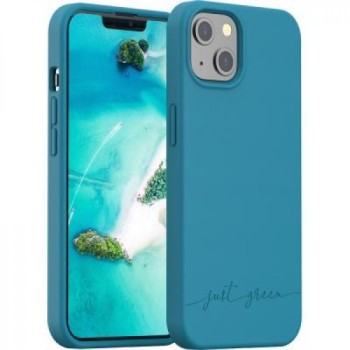 Coque iPhone 13 mini Biodegradable Blue Lagoon Just Green        