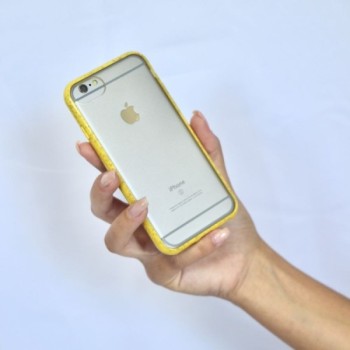 Coque Biodegradable Clear Jaune pour iPhone 7 & 8 Plus