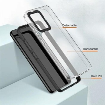 Coque Hybrid noire transparente pour Samsung A55 5G