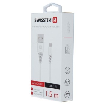 Cable SWISSTEN USB-A / USB-C Blanc 1.5M